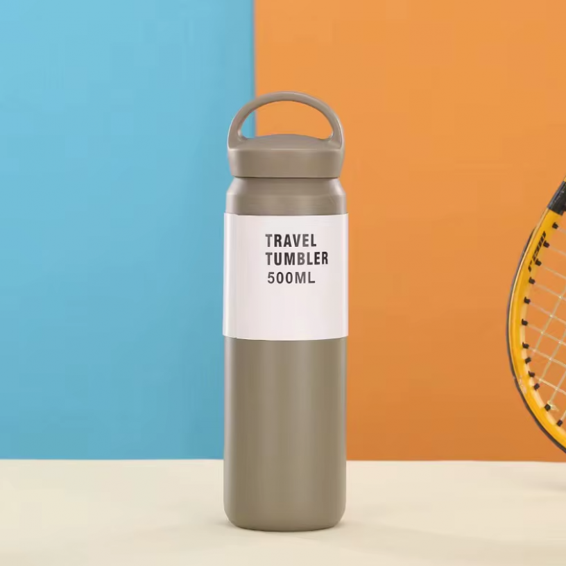 Термос c поилкой и фильтром Travel Tumbler серый - 500 мл