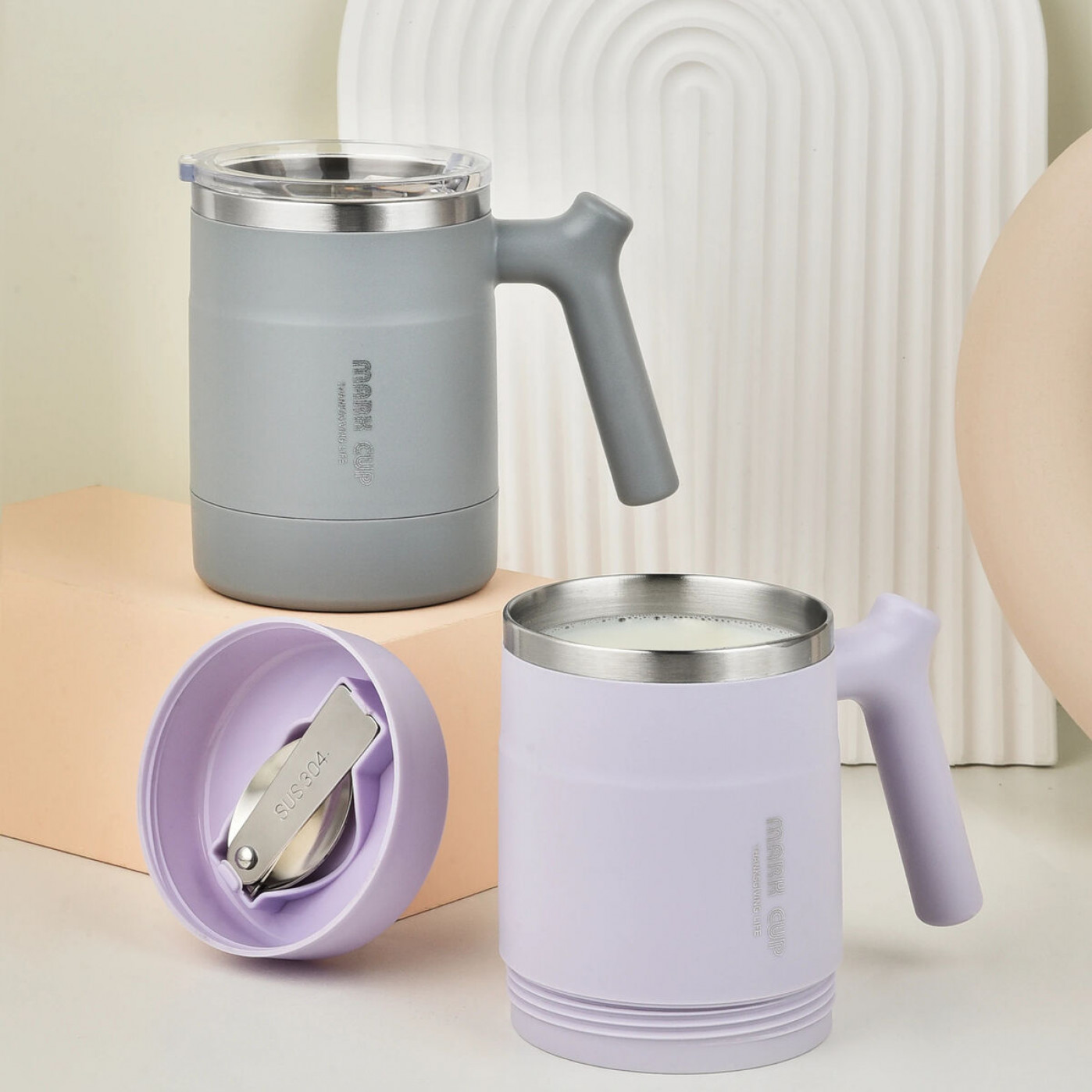 Термокружка Adventure Spoon Mug со специальным отсеком и ложкой 500 мл