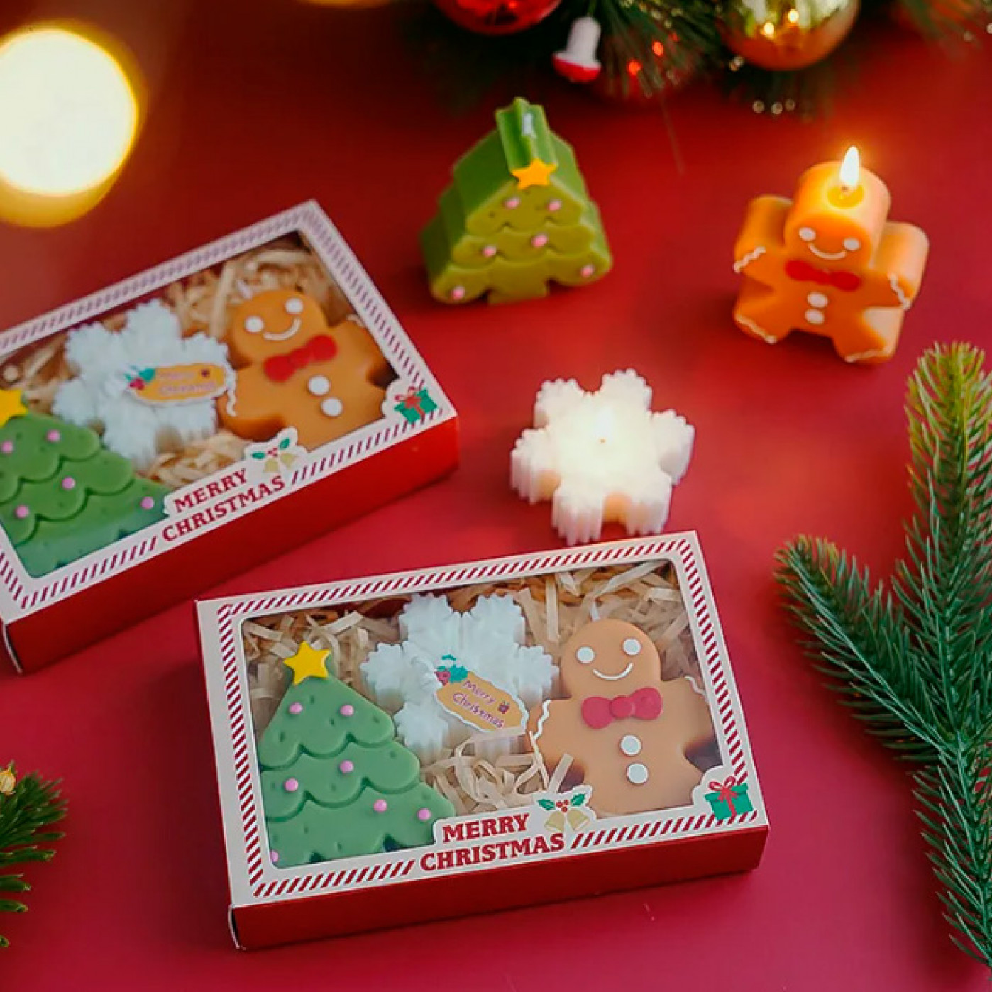 Набор ароматических свечей Merry Christmas 3 в 1