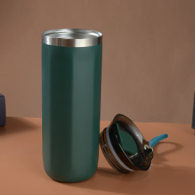 Термостакан с клапаном и темляком (зеленый)-2