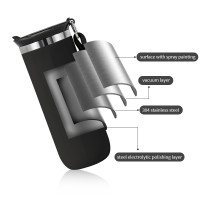 Термостакан Coffe Traveler с клапаном и темляком (синий)-2