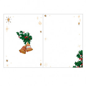 Новогодняя открытка Венок с колокольчиками-2