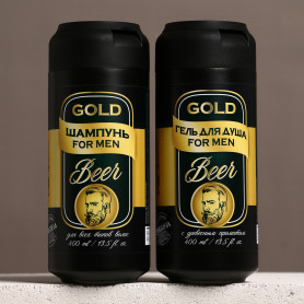 Подарочный набор Gold Beer (гель для душа и шампунь)-2