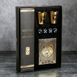 Подарочный набор За настоящих мужиков (карты, домино, стопки, кости игральные)