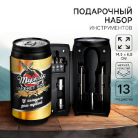 Подарочный набор инструментов в банке 13 в 1 Мужик может все 