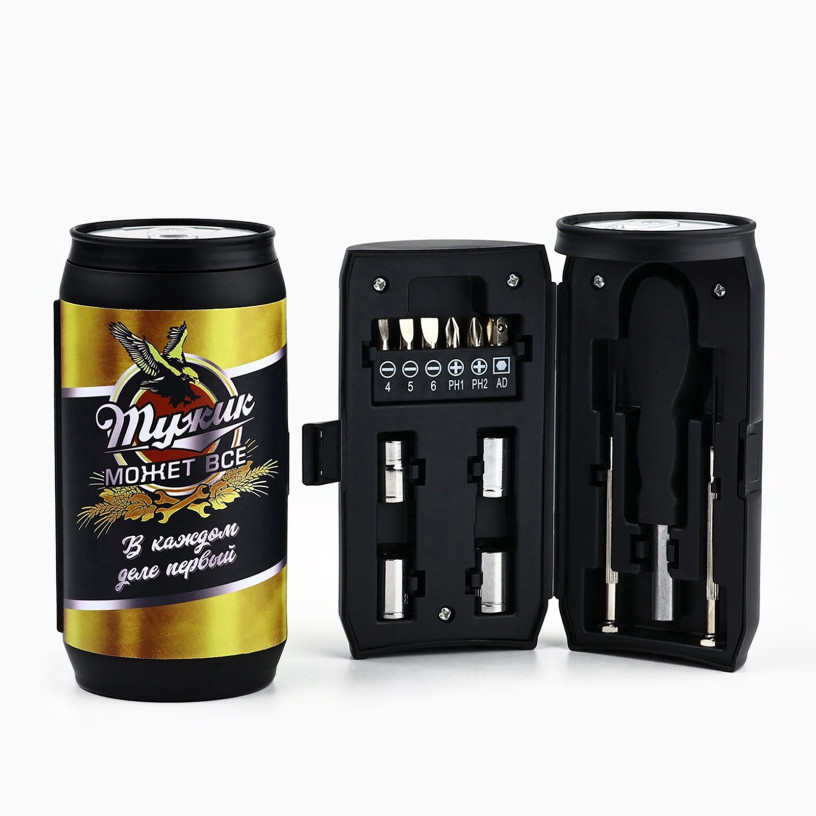 Подарочный набор инструментов в банке 13 в 1 Мужик может все -2