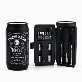 Подарочный набор инструментов в банке 13 в 1 Хозяин жизни-2