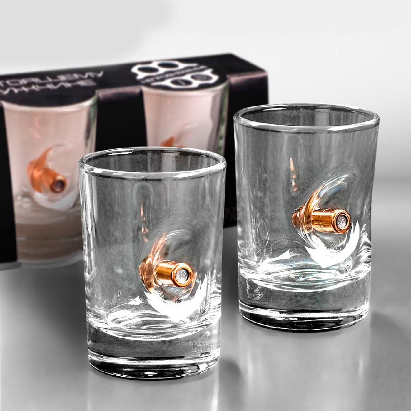 Набор стопок с пулей Непробиваемые 2шт.