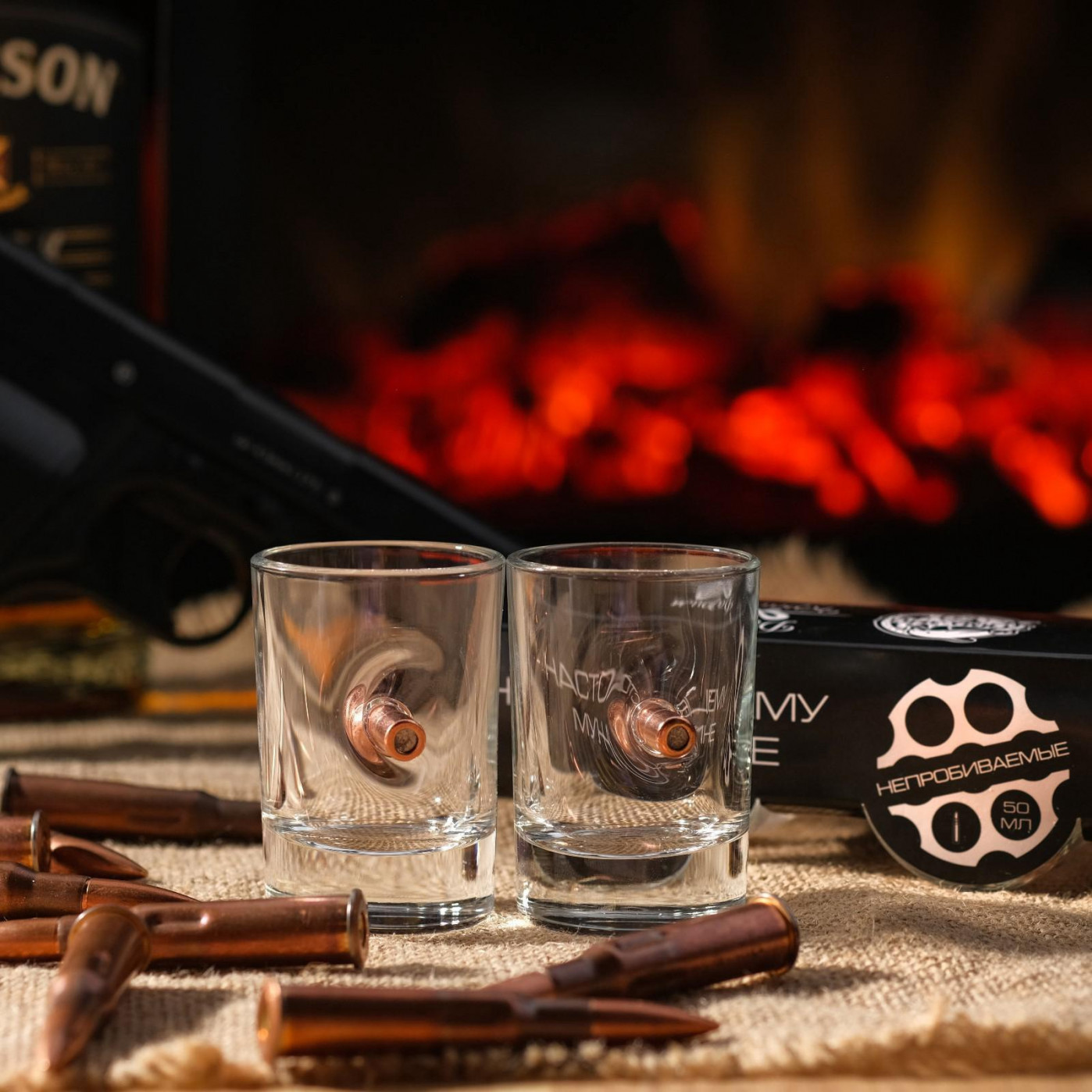 Набор стопок с пулей Непробиваемые 2шт.