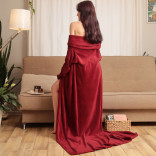 Плед с рукавами Этель 150 х 200 см. бордовый