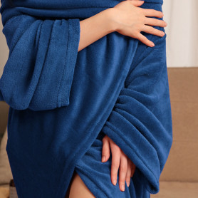 Плед с рукавами Этель синий-2