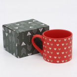 Кружка керамическая Сердечки 320 мл.