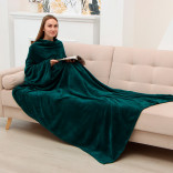 Плед с рукавами Этель 150 х 200 см. изумрудный