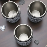 Подарочный набор Викинг (3 стопки на подставке драккаре)