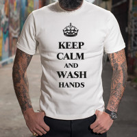 Футболка Keep Calm and Wash Hands - Белая-2