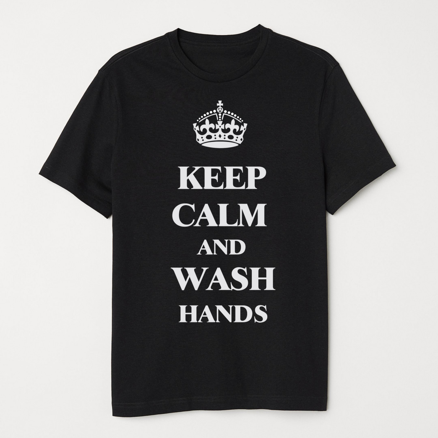 Футболка Keep Calm and Wash Hands - черная