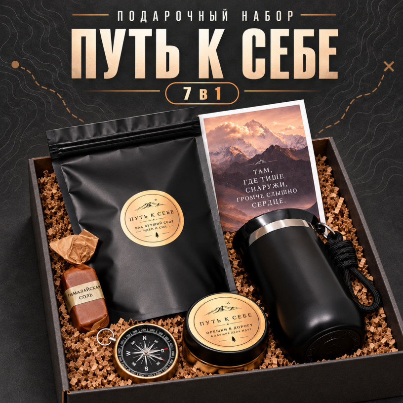 Подарочный набор Путь к себе черный