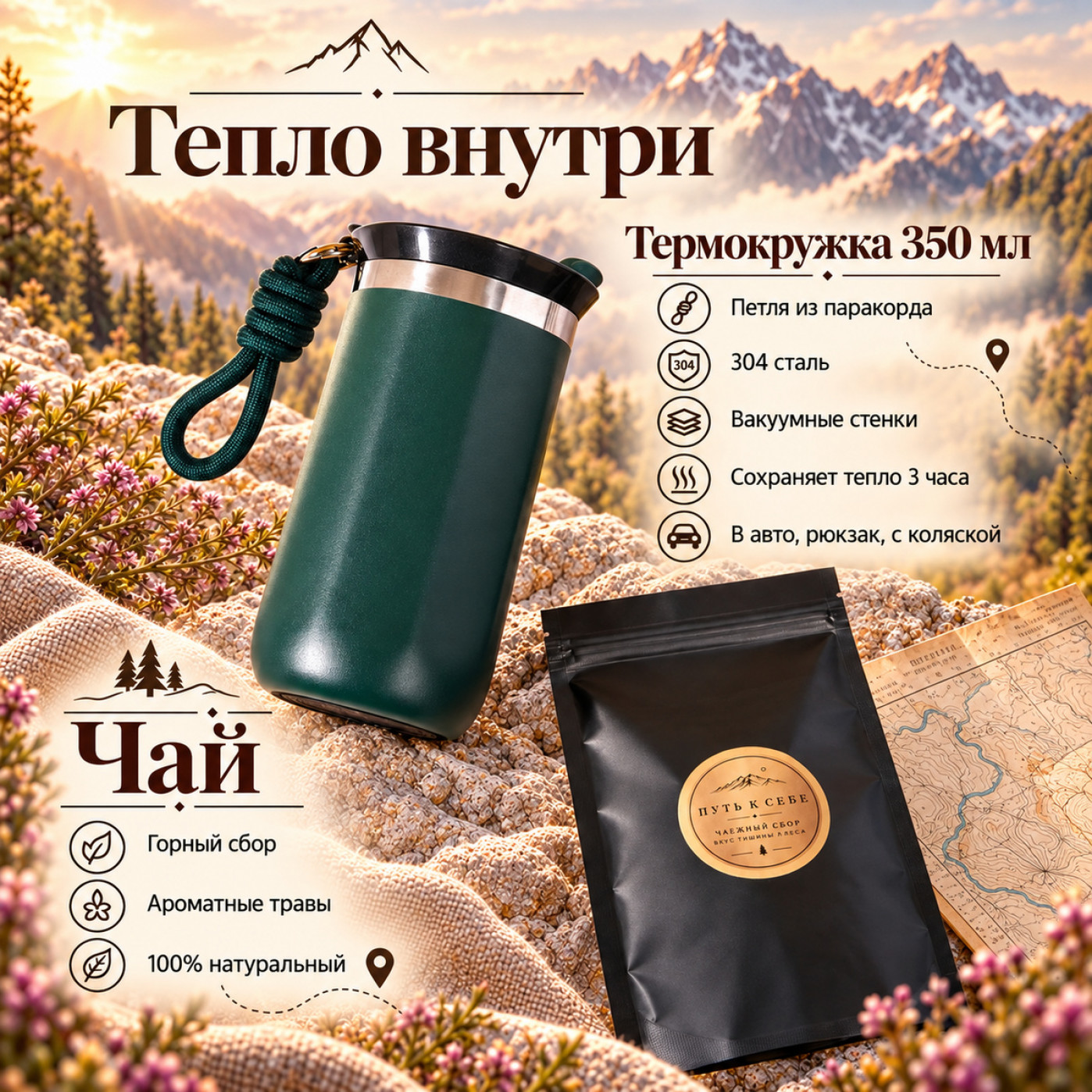 Подарочный набор Путь к себе зеленый