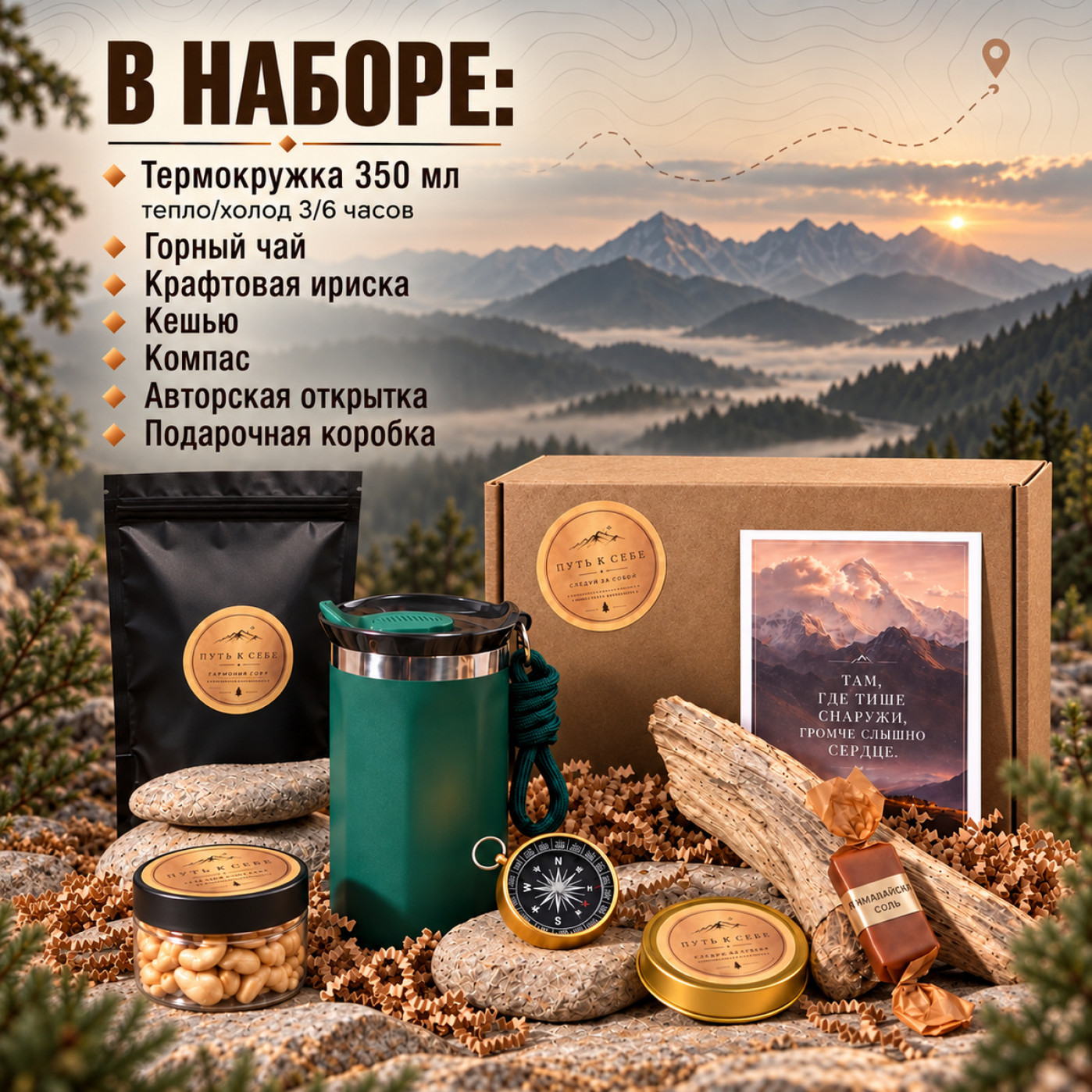 Подарочный набор Путь к себе зеленый