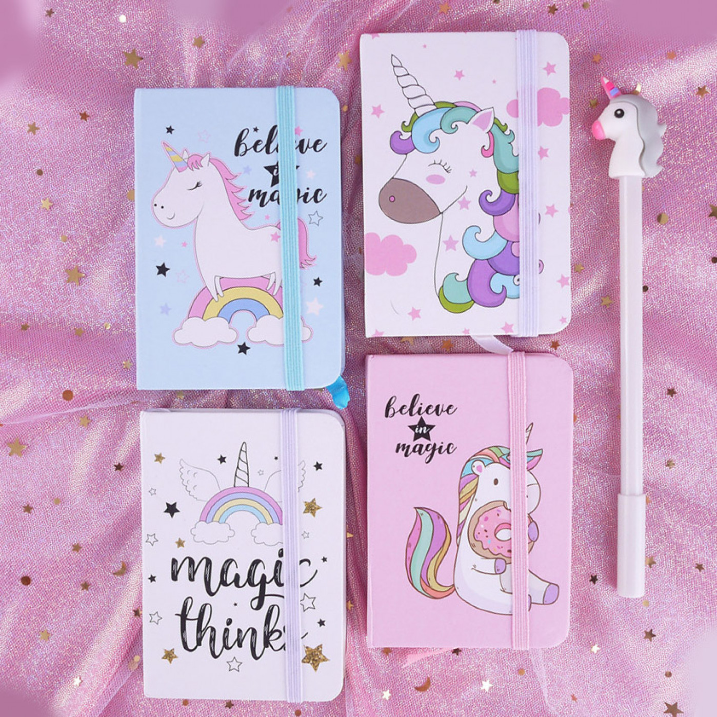 Блокнот A5 Believe In Magic Единорог Голубой Блокнот A5 Believe In Magic Единорог Голубой