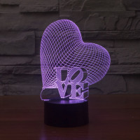 3D Светильник Сердце LOVE-2