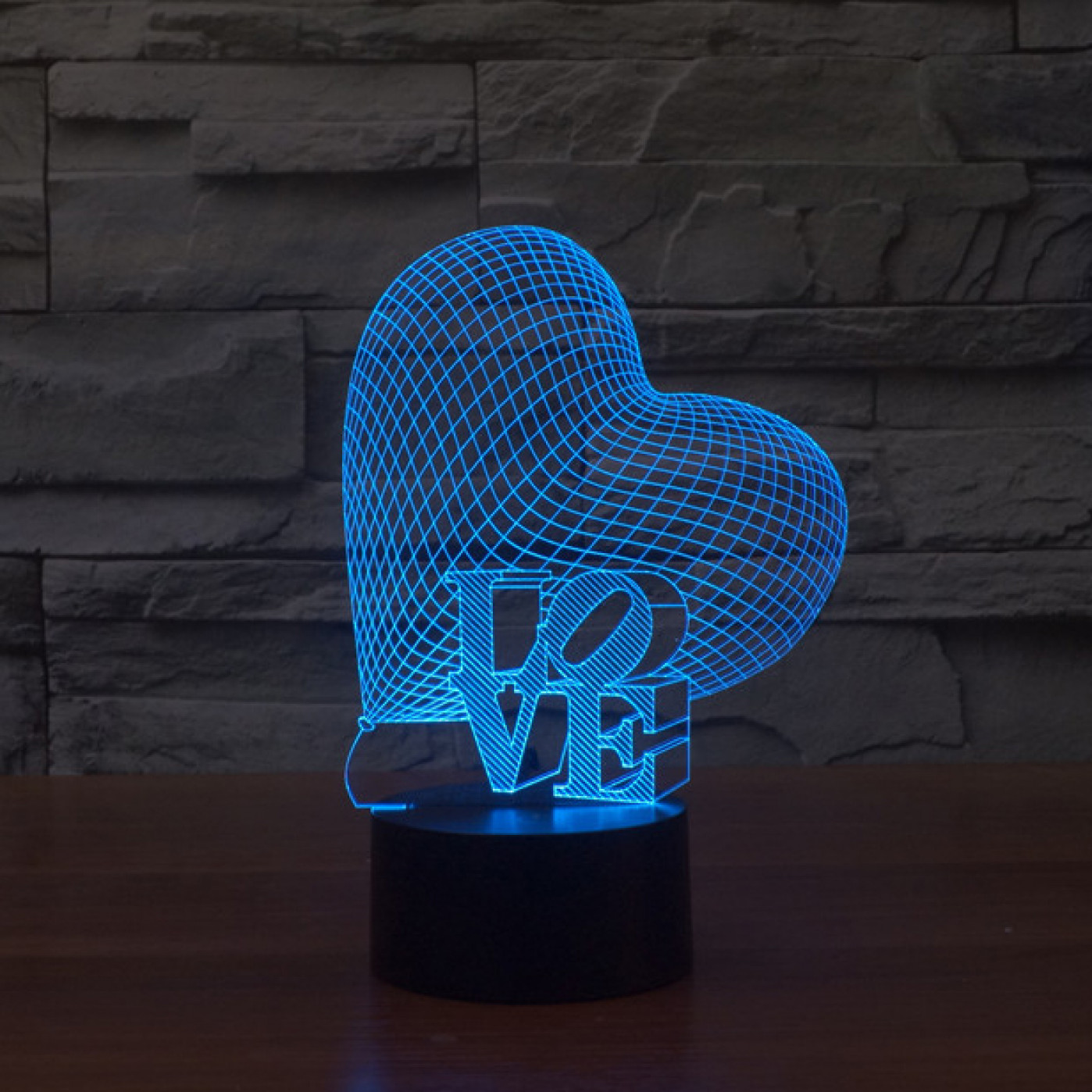 3D Светильник Сердце LOVE