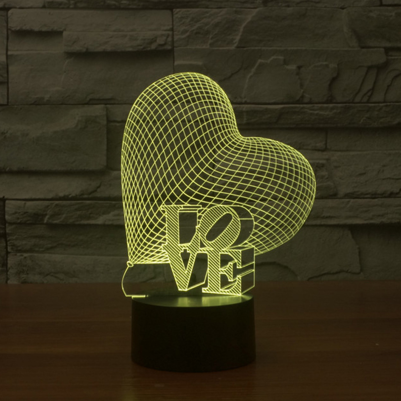 3D Светильник Сердце LOVE