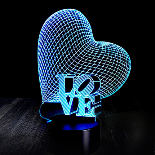 3D Светильник Сердце LOVE от Magicmag.net