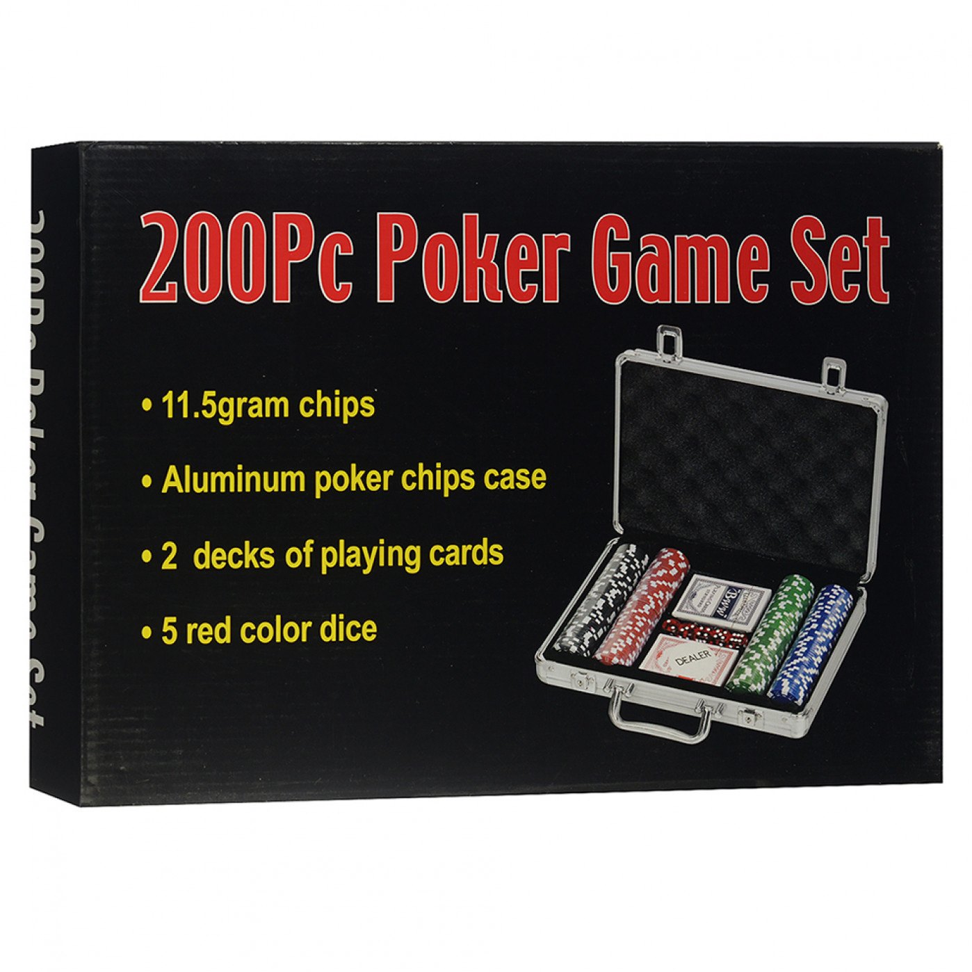 Набор для покера в кейсе на 200 фишек
