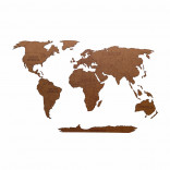 Деревянная карта мира Continent Edition 80 х 40 см.