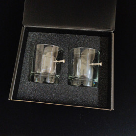 Набор стаканов с серебряным гвоздем ручной работы-2