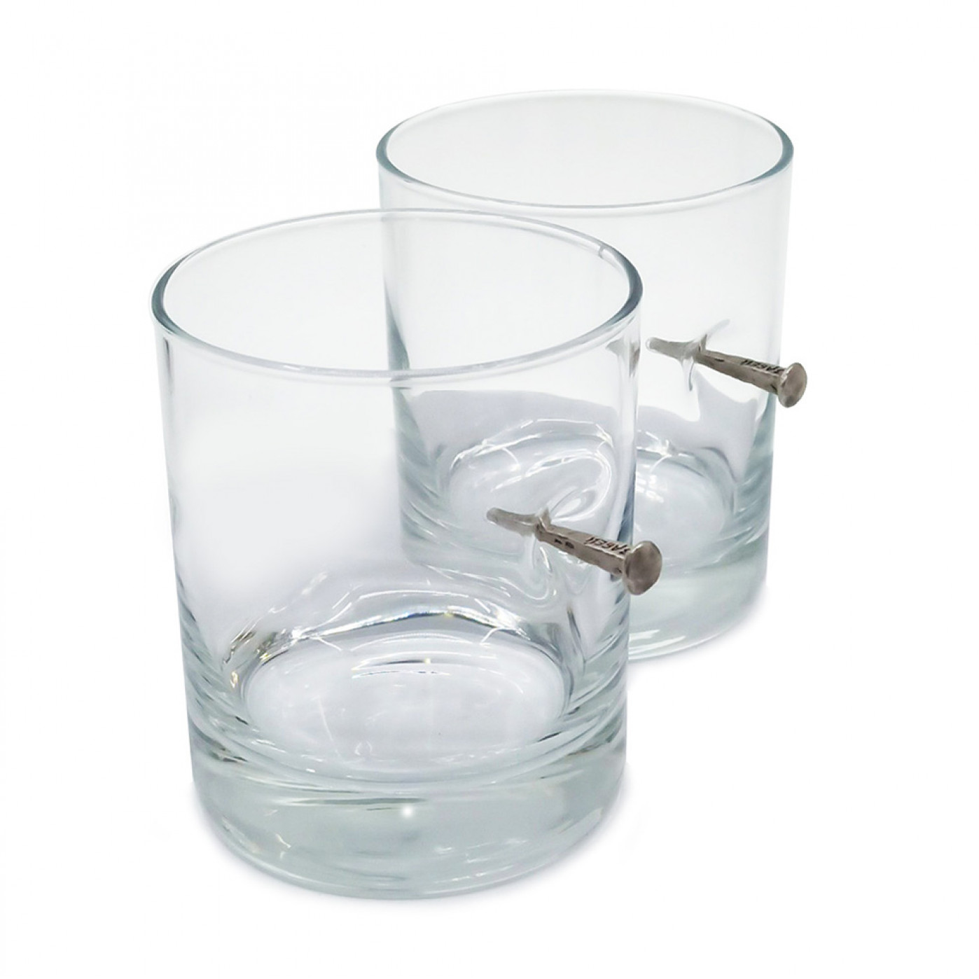 Набор стаканов с серебряным гвоздем ручной работы