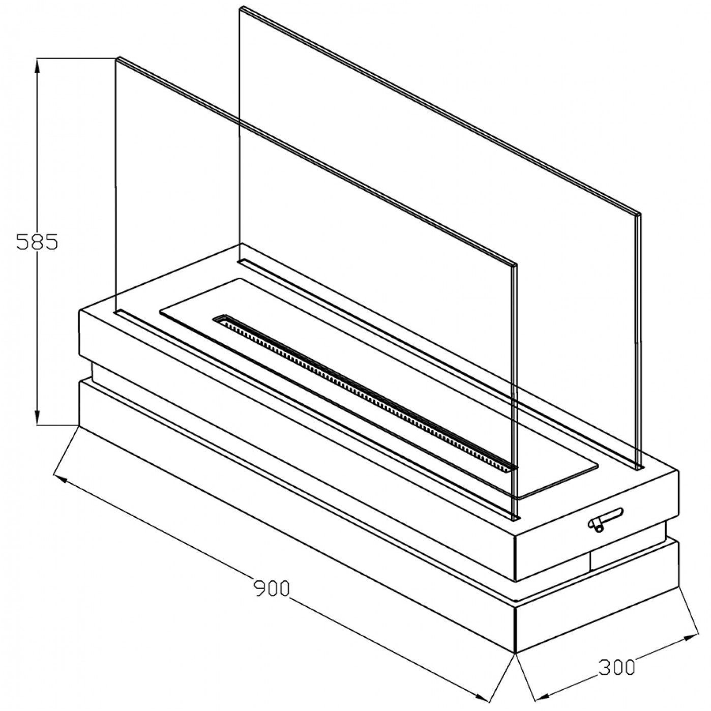 Напольный биокамин Fame AVE Black