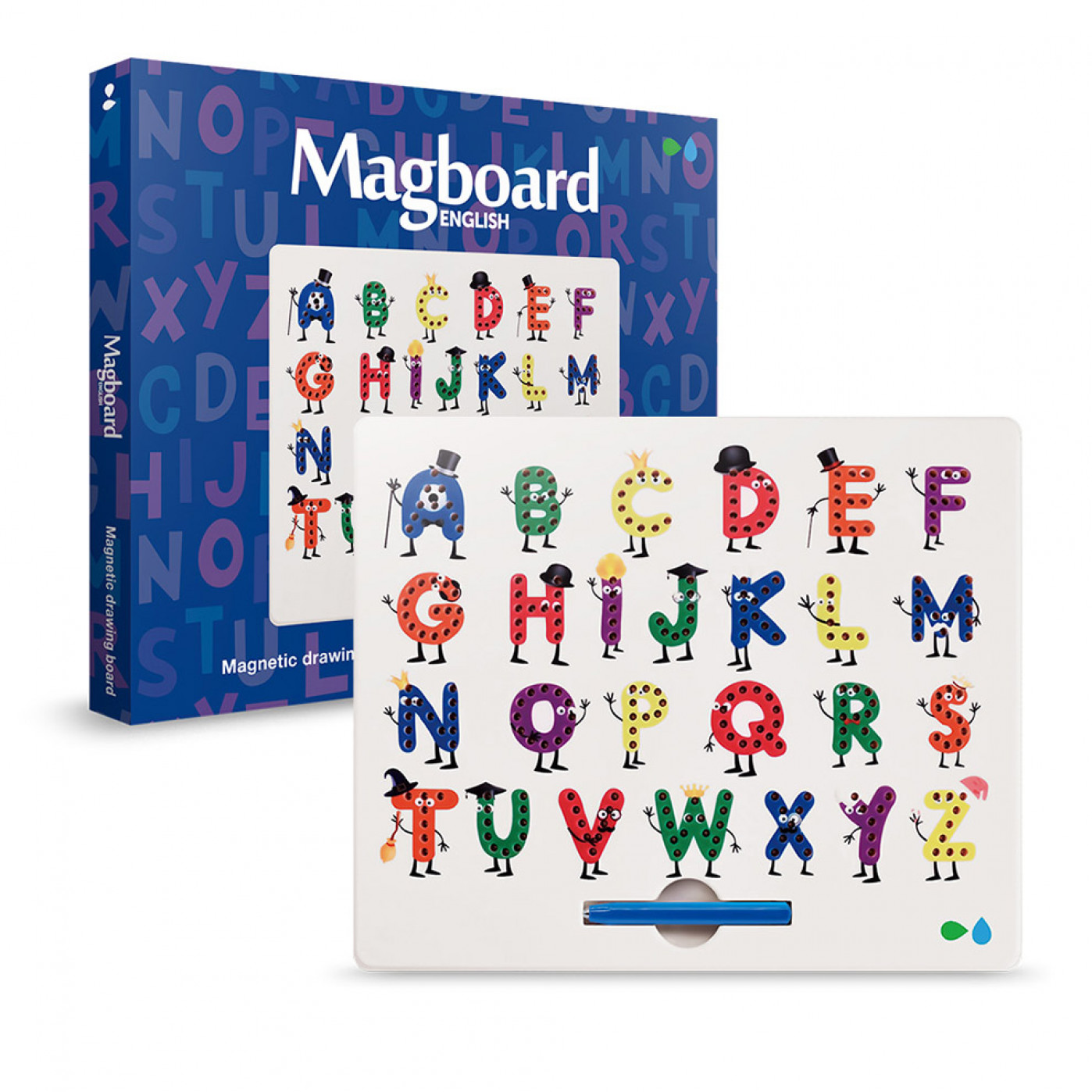 Планшет для рисования магнитами Magboard Алфавит English