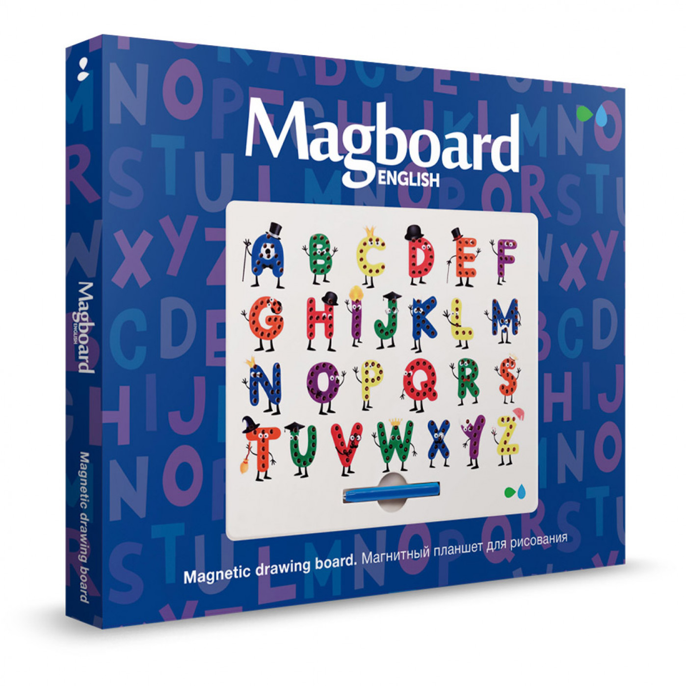 Планшет для рисования магнитами Magboard Алфавит English