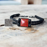 Мужской HI-TECH браслет с живым посланием Dors Огонь