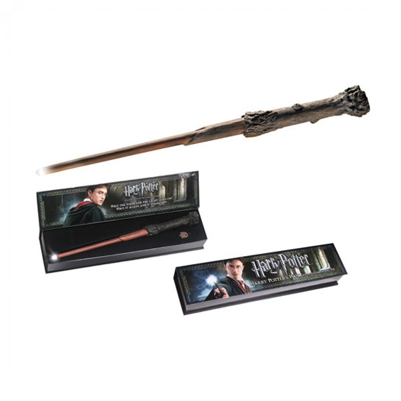Оригинальная волшебная палочка - фонарик Гарри Поттера в коллекционной коробке