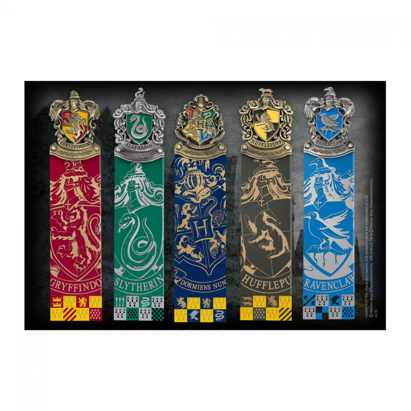 Закладка Гербы Факультетов Хогвардса - набор из 5 шт