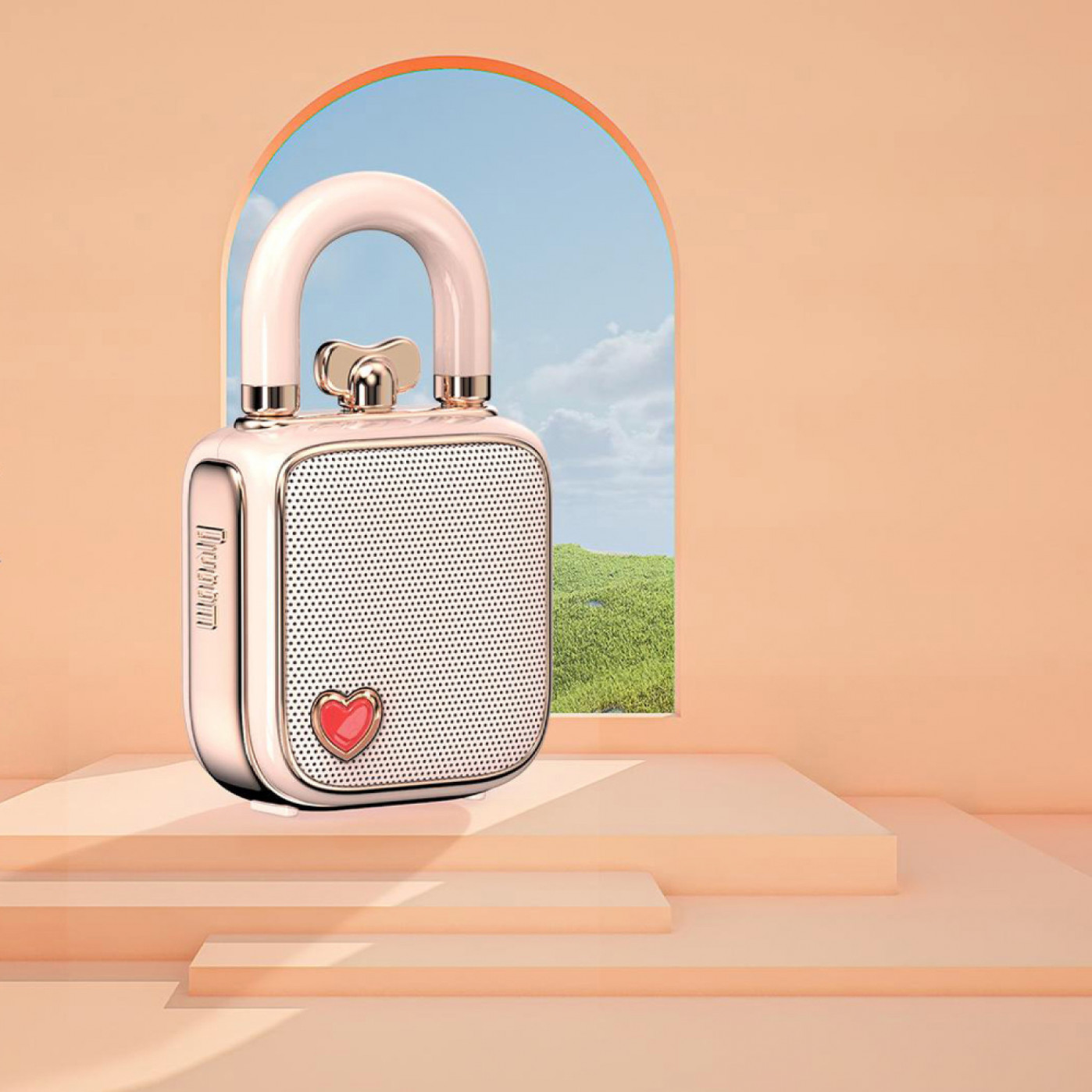 Портативная колонка Divoom LoveLock, розовая купить в интернет-магазине ...