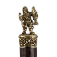 Набор шампуров "Рыбак" в колчане с фигурками из латуни, 6 шампуров-2