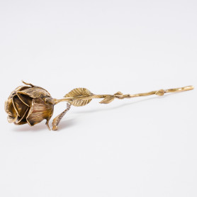 Цветок "Неувядаемая роза" -литье из бронзы-2