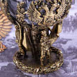 Бокал "Слава русским Воинам", Богемия, золотое декорирование, бронза, ручная работа