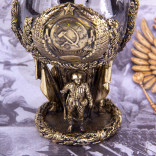 Бокал "Слава русским Воинам", Богемия, золотое декорирование, бронза, ручная работа
