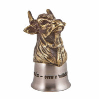 Стопка-перевертыш "Бык" из латуни-2