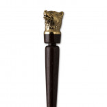 Рожок для обуви большой "Медведь" с деревянной ручкой и фигуркой из бронзы