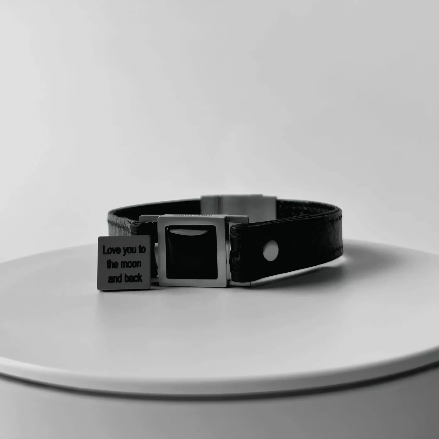 HI-TECH Мужской браслет с живым посланием Core Сила Черный агат