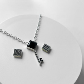 HI-TECH Женская подвеска с живым посланием Key Защита