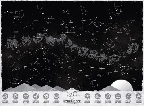 Светящаяся карта созвездий Star Light Map