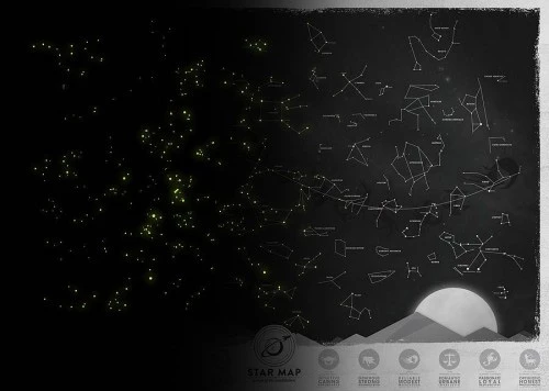Светящаяся карта созвездий Star Light Map