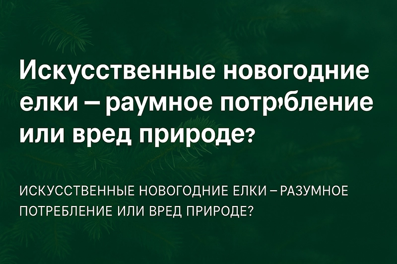 Искусственные новогодние елки — разумное потребление или вред природе?